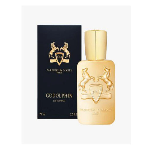 Godolphin Parfums de Marly for men - MANZARA STORE - Perfume Available at MANZARA STORE - De Marly - All Products, de Marly, Men- Godolphin Eau De Parfum by Parfums de Marly Product Description: Godolphin Eau De Parfum by Parfums de Marly is a luxurious and sophisticated fragrance that embodies strength, refinement, and elegance. This scent is inspired by the opulence and grandeur of the past, with a modern twist that makes it perfect for the confident and discerning man. The fragrance blends rich leather a