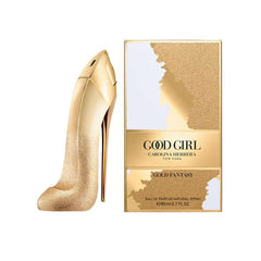 Good Girl Gold Fantasy Carolina Herrera for women - MANZARA STORE - Perfume Available at MANZARA STORE - Carolina Herrera - All Products, Carolina Herrera, Woman, women- Product Title: Good Girl Gold Fantasy Eau de Parfum by Carolina Herrera Product Description: Good Girl Gold Fantasy by Carolina Herrera is an exquisite and luxurious interpretation of the iconic Good Girl fragrance. Dressed in a dazzling gold stiletto bottle, this scent embodies glamour, elegance, and power. It opens with a vibrant blend of