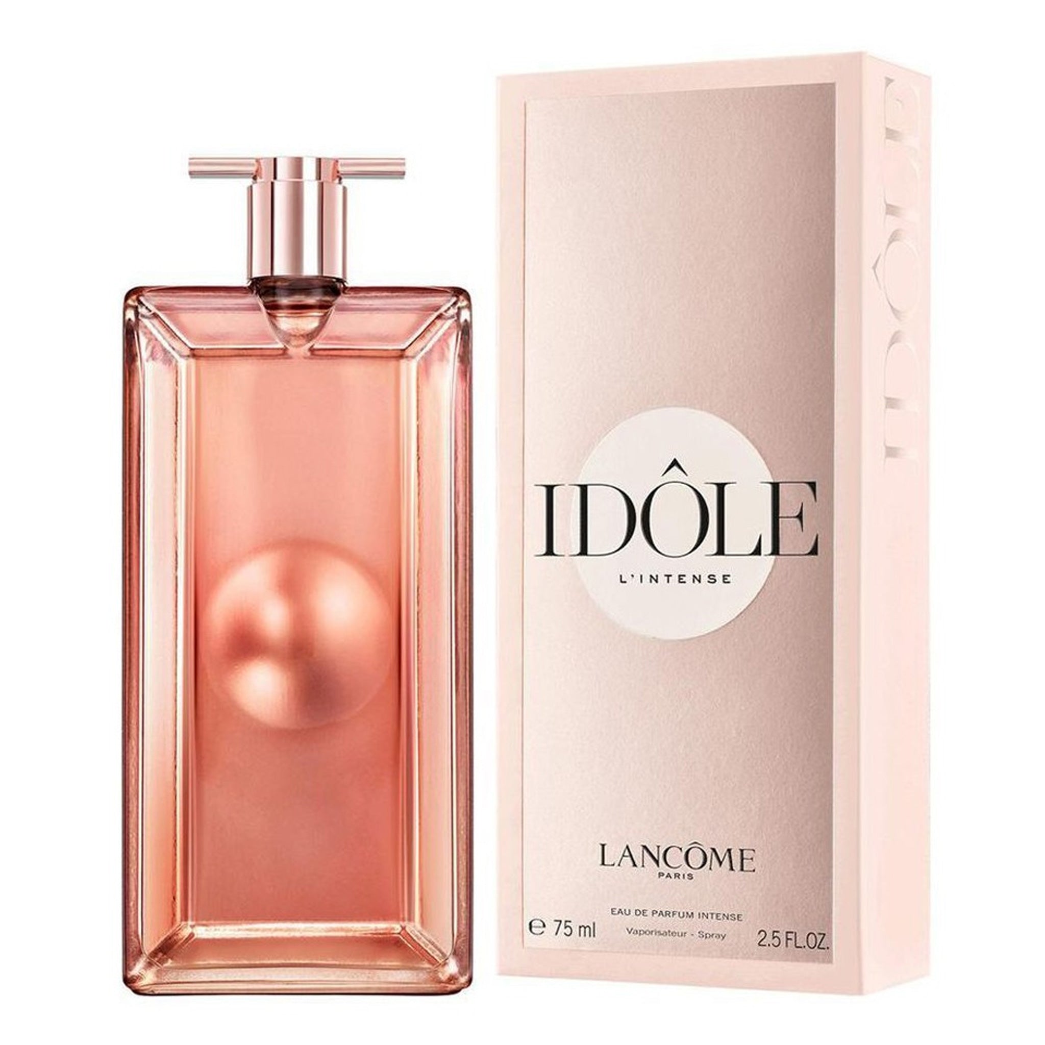 Idôle L'Intense by Lancôme - MANZARA STORE - Perfume Available at MANZARA STORE - Lancôme - All Products, Lancôme, Woman- Idôle L'Intense by Lancôme Product Description: Idôle L'Intense by Lancôme is an intensified version of the original Idôle Eau de Parfum, designed for women who embrace their inner strength and modern femininity. This fragrance offers a bold and passionate interpretation of the original, with a deeper, more intense scent profile. Idôle L'Intense is built around a refined bouquet of flora