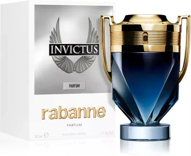 Invictus Parfum Rabanne for men - MANZARA STORE - Perfume Available at MANZARA STORE - Paco Rabanne - All Products, Men, Paco Rabanne- Invictus Parfum by Paco Rabanne: Product Title: Invictus Parfum by Paco Rabanne for Men Product Description: Invictus Parfum is a bold and intense fragrance for the man who exudes power and triumph. The scent combines fresh lavender with spicy and aromatic notes to create a dynamic and vibrant fragrance. This version of Invictus is deeper and more complex, focusing on a rich