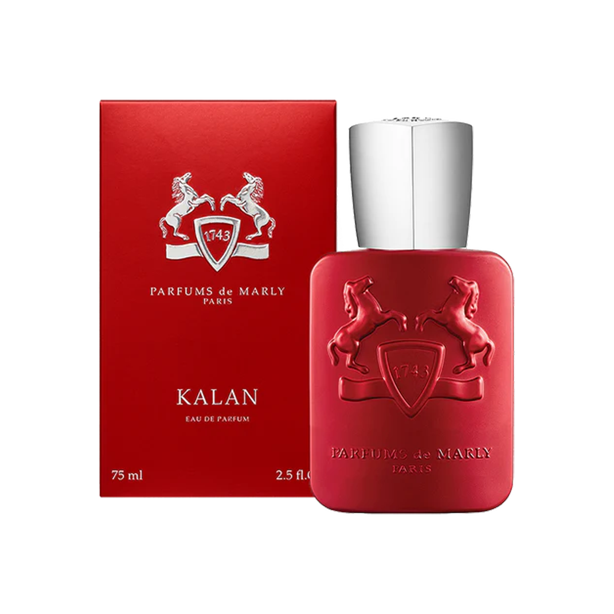 Kalan Parfums de Marly - MANZARA STORE - Perfume Available at MANZARA STORE - De Marly - All Products, de Marly, Kalan, Men- Product Title:Kalan by Parfums de Marly Eau de Parfum Product Description:Unleash your bold side with Kalan by Parfums de Marly, a powerful and sophisticated fragrance that commands attention. This unique composition opens with fresh citrus and spices, evolves into a floral heart, and settles into a luxurious base of wood and musk. Perfect for those who seek a signature scent that exu