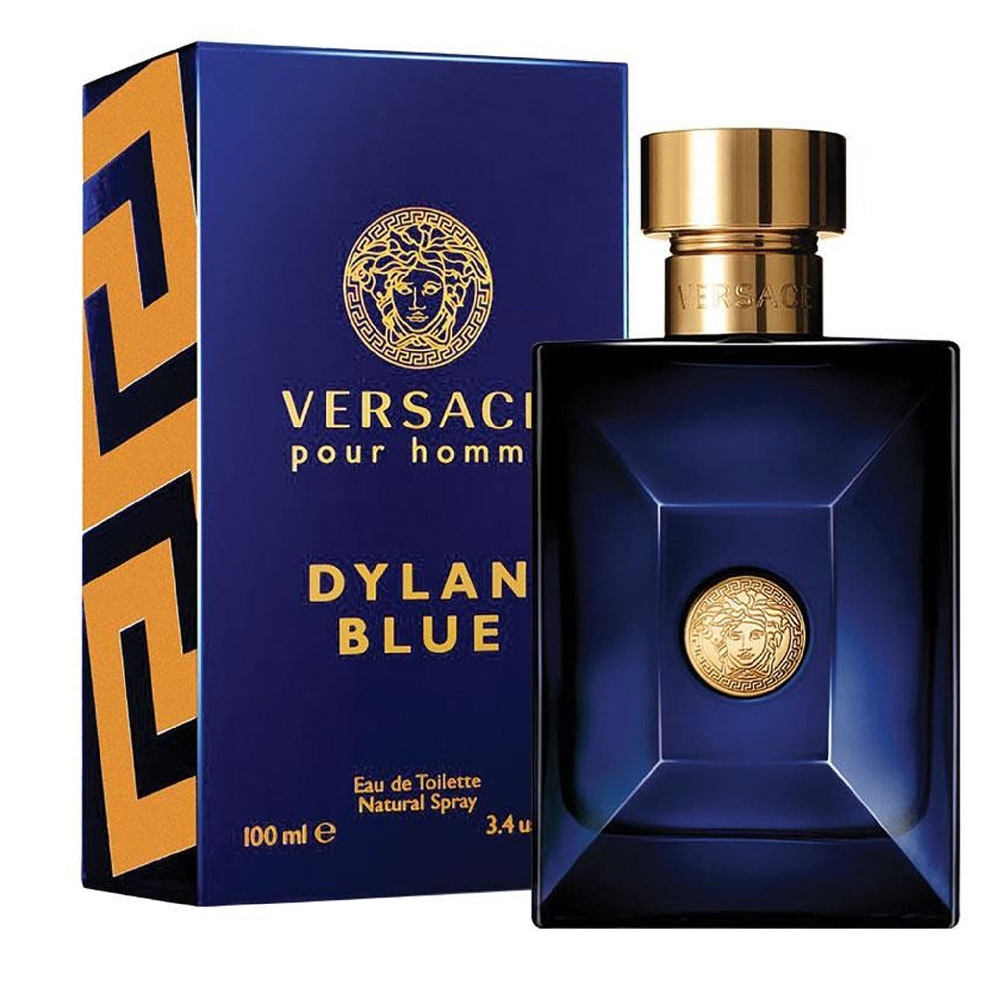 Versace Pour Homme Dylan Blue by Versace - MANZARA STORE - Perfume Available at MANZARA STORE - Versace - All Products, Men, Versace- Product Title: Versace Pour Homme Dylan Blue Eau de Toilette by Versace Product Description: Versace Pour Homme Dylan Blue is a bold and sophisticated fragrance that embodies strength, confidence, and masculinity. This dynamic scent opens with fresh, invigorating notes of Calabrian bergamot, grapefruit, and fig leaves, followed by a heart of violet leaf, black pepper, and pap