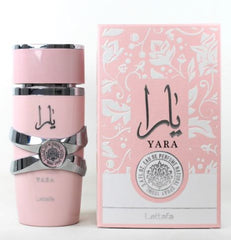 Yara - By Lattafa - MANZARA STORE - Perfume Available at MANZARA STORE - Lattafa - Lattafa, Woman, Yara- Product Title: Yara by Lattafa Product Description: Yara by Lattafa is a delightful fragrance that combines elegance and charm with a modern twist. This captivating scent is designed for women who exude confidence and grace. With its harmonious blend of fruity, floral, and creamy notes, Yara leaves a trail of sophistication that lasts all day. Perfect for any occasion, it’s a must-have addition to your f